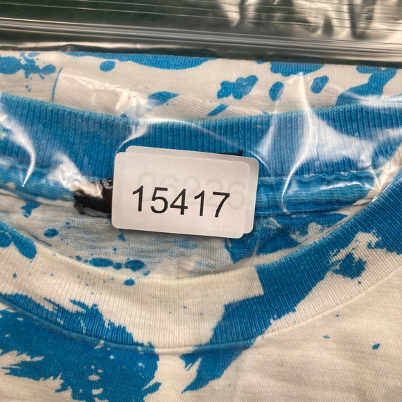 Vintage Typhoon Lagoon Shirt Mens M Blue Green All Over Print Single Stitch 90s - Picture 11 of 11